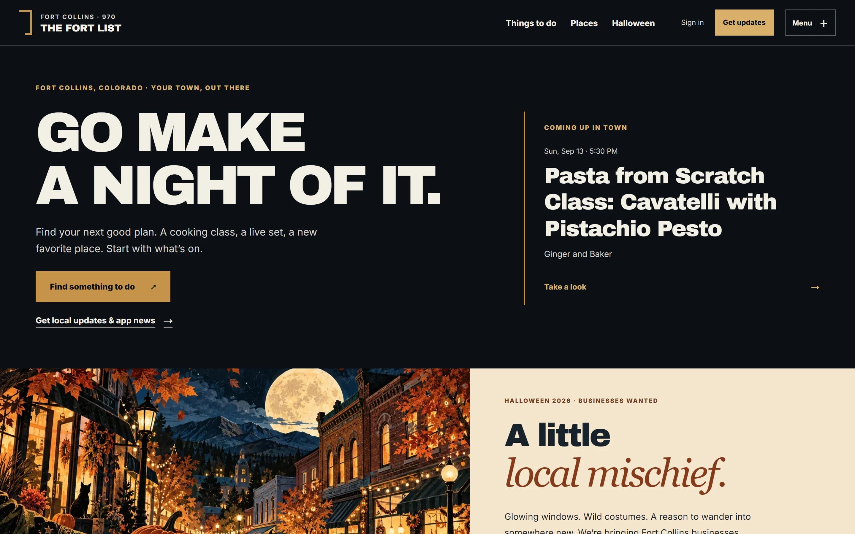 The Fort List: public website